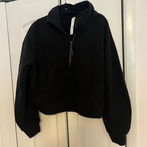 Black Lululemon scuba oversized half zip hoodie